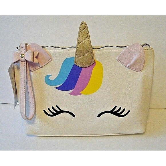 Betsey Johnson Unicorn Cosmetic Case Travel Bag NWT - Picture 1 of 5